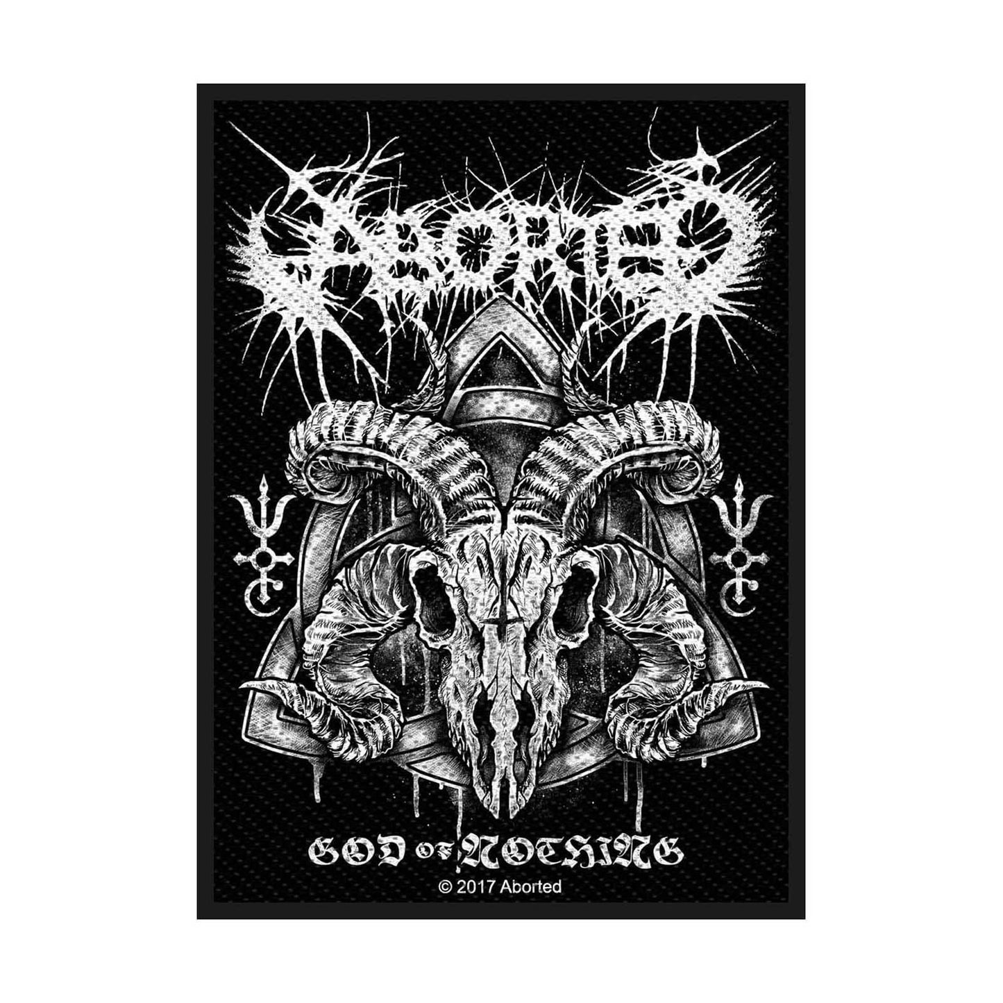 ABORTED God of Nothing Patch - Approx 4x3 Inch - ABORTED God of Nothing Embroidered Patch Applique Craft Supply - Officially Licensed