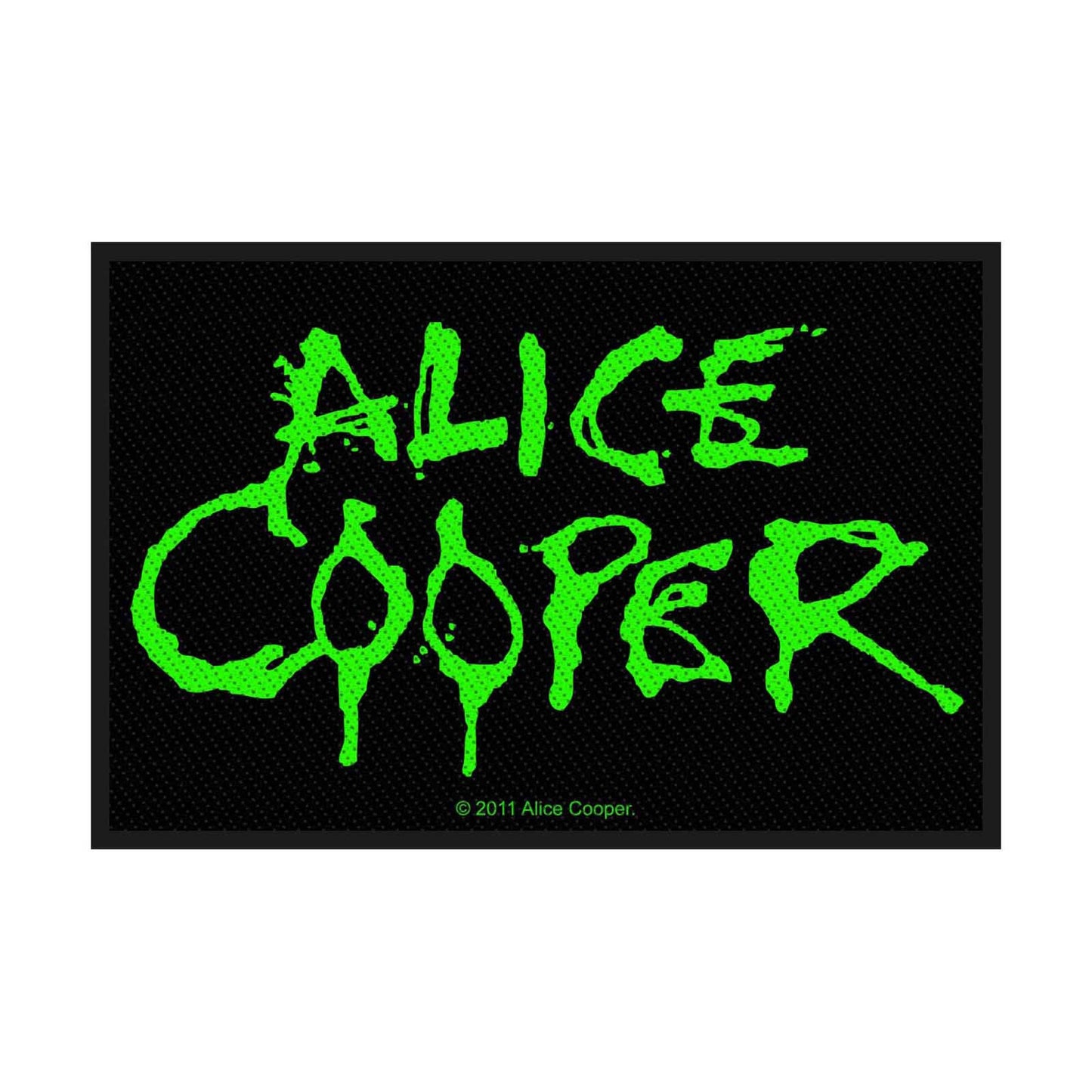 ALICE COOPER Logo Patch - Approx 4x2 Inch - Alice Cooper Green Logo Embroidered Patch Applique Craft Supply - Officially Licensed