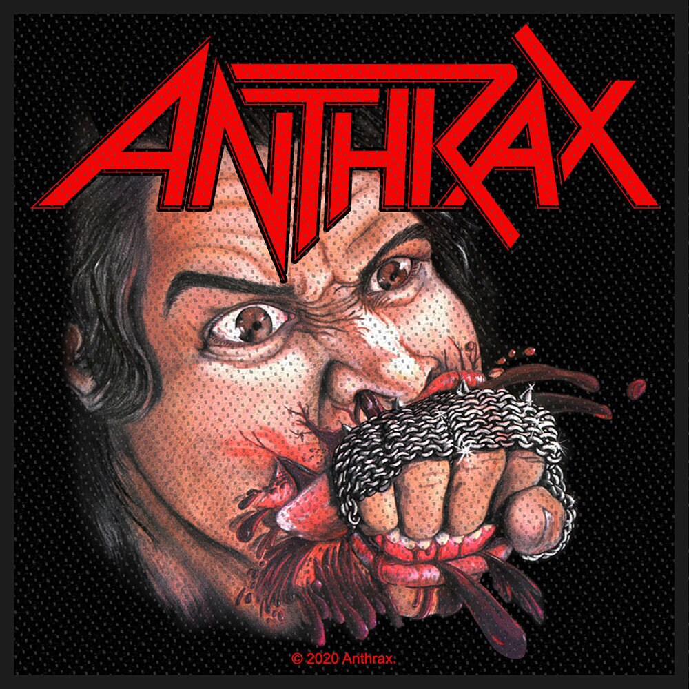 ANTHRAX Fistful of Metal Patch - 4x4 Inch - Anthrax Fistful of Metal Embroidered Patch Applique Craft Supply - Officially Licensed