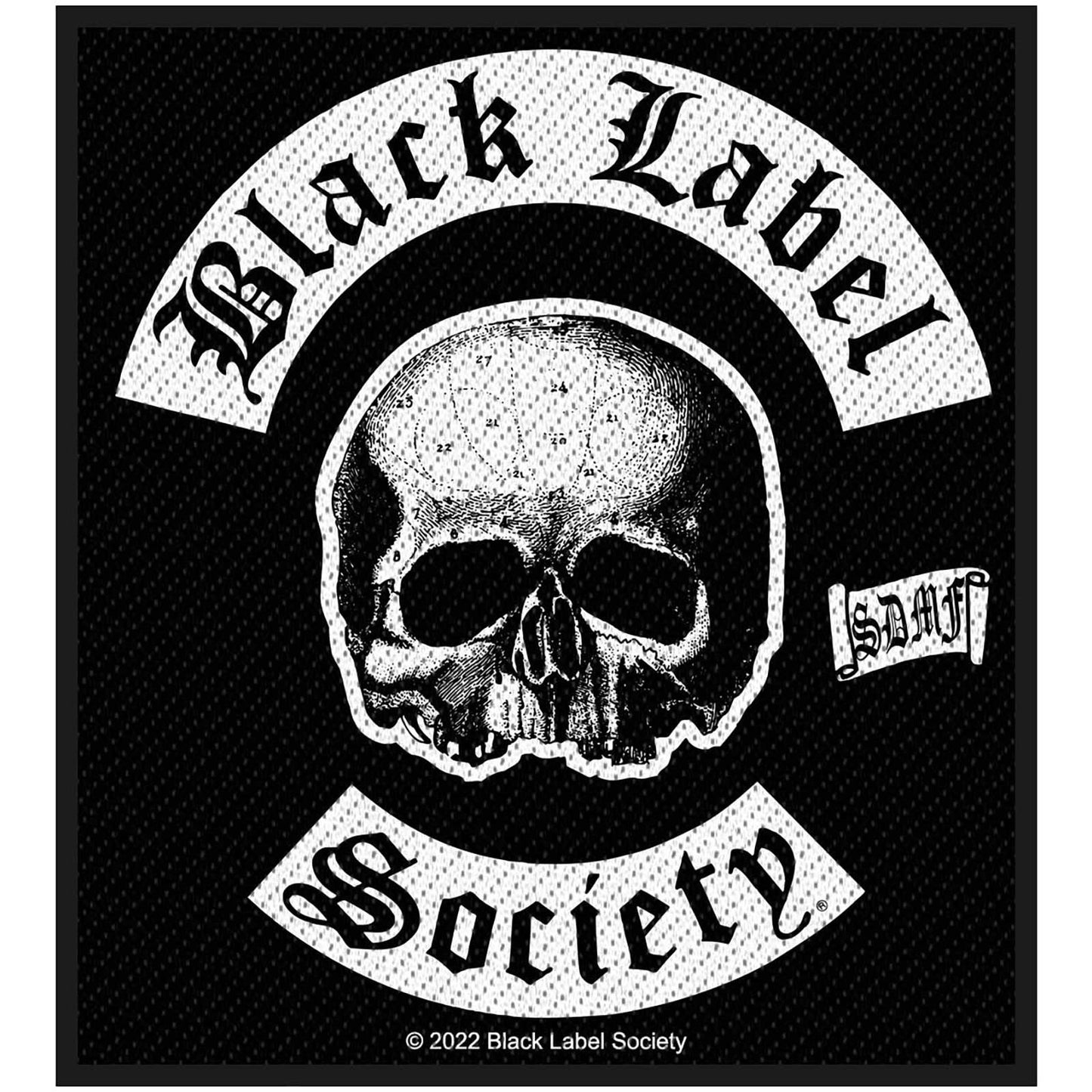 BLACK LABEL SOCIETY  Logo Patch - 4x4 Inch - Black Label Society Skull Embroidered Patch Applique Craft Supply - Officially Licensed