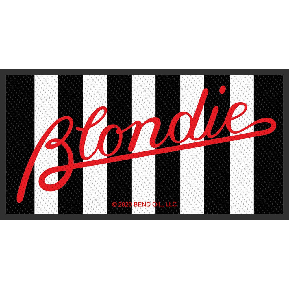BLONDIE Parallel Lines Patch - Approx 4x2 Inch - Blondie Embroidered Patch Applique Craft Supply - Officially Licensed