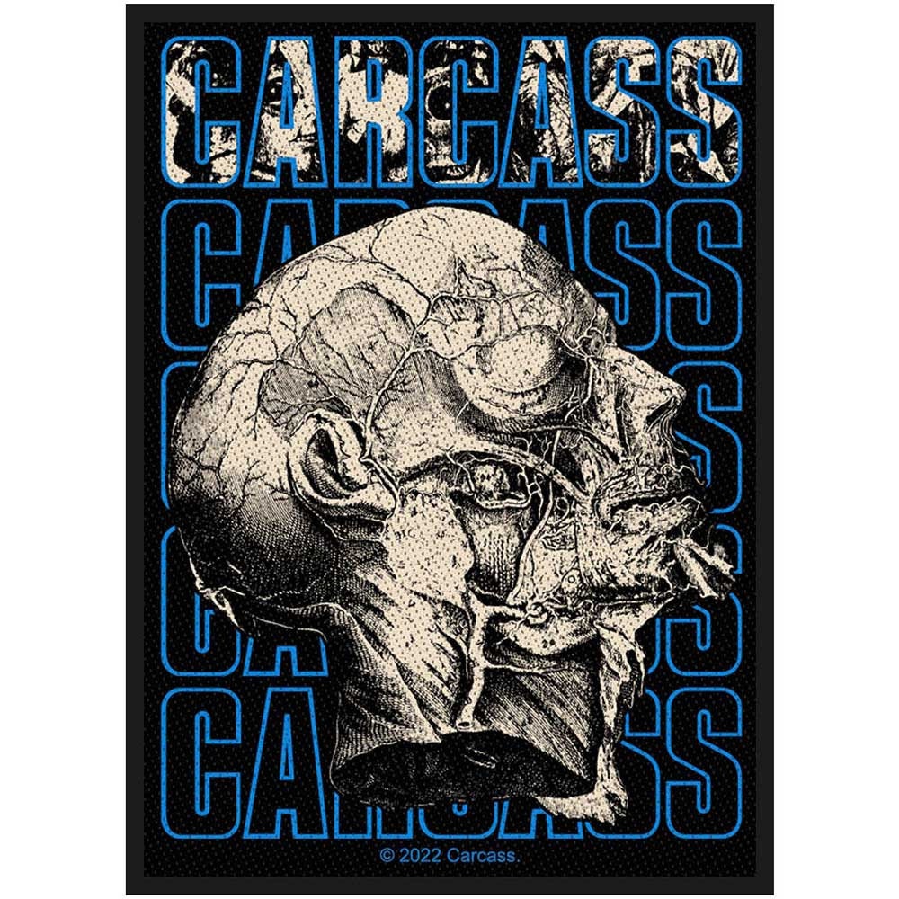 CARCASS Necro Head Patch - Approx 2.75x4 Inch - Band Embroidered Patch Applique Craft Supply - Officially Licensed