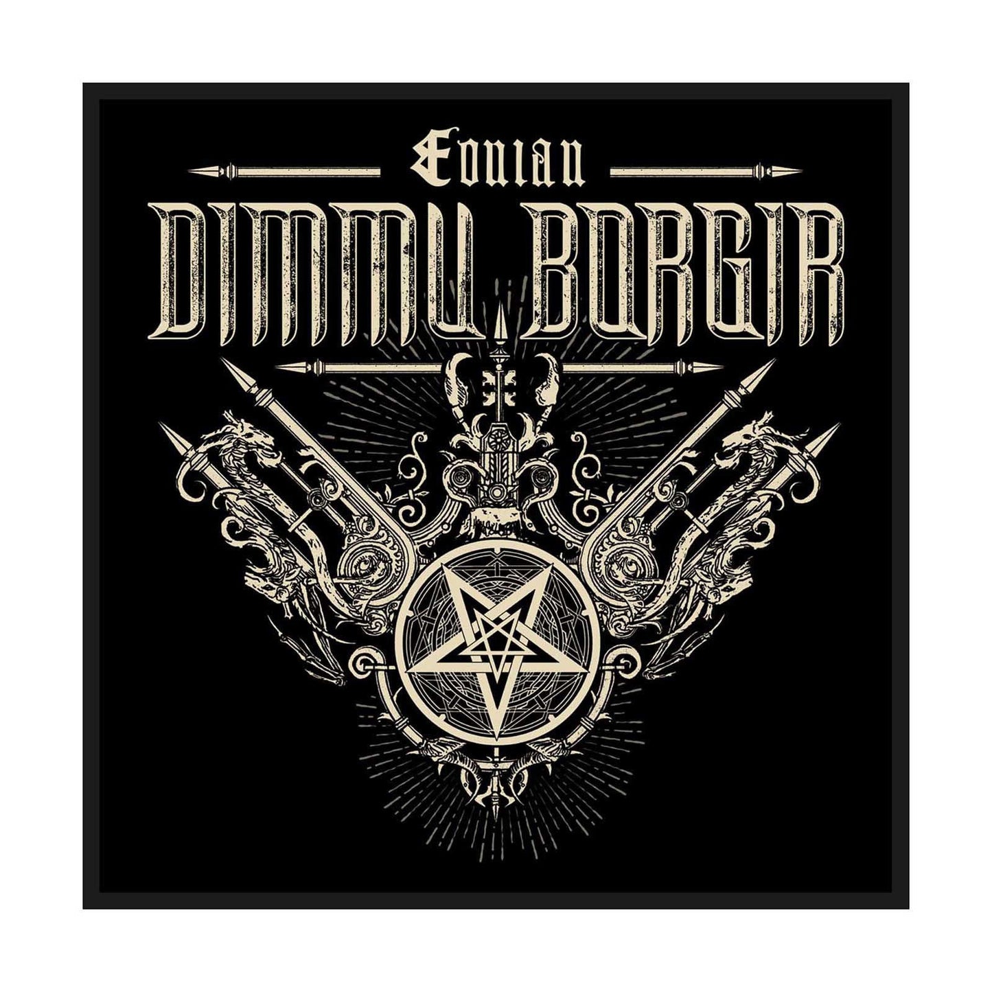 DIMMU BORGIR Eonian Patch - Approx 4x4 Inch - Norwegian Metal Band Embroidered Patch Applique Craft Supply - Officially Licensed