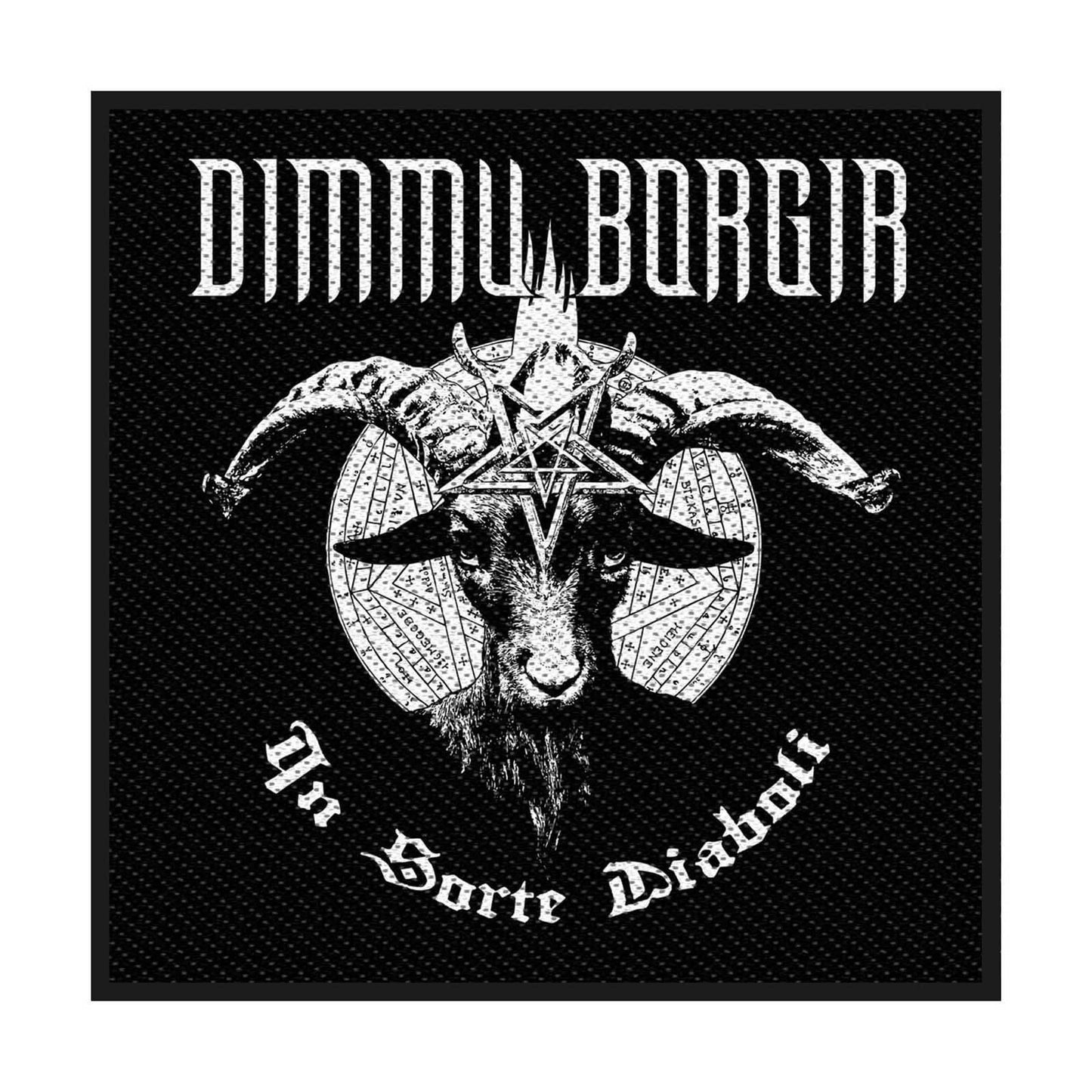 DIMMU BORGIR In Sorte Diaboli Patch - Approx 4x3 Inch - Norwegian Metal Band Embroidered Patch Applique Craft Supply - Officially Licensed