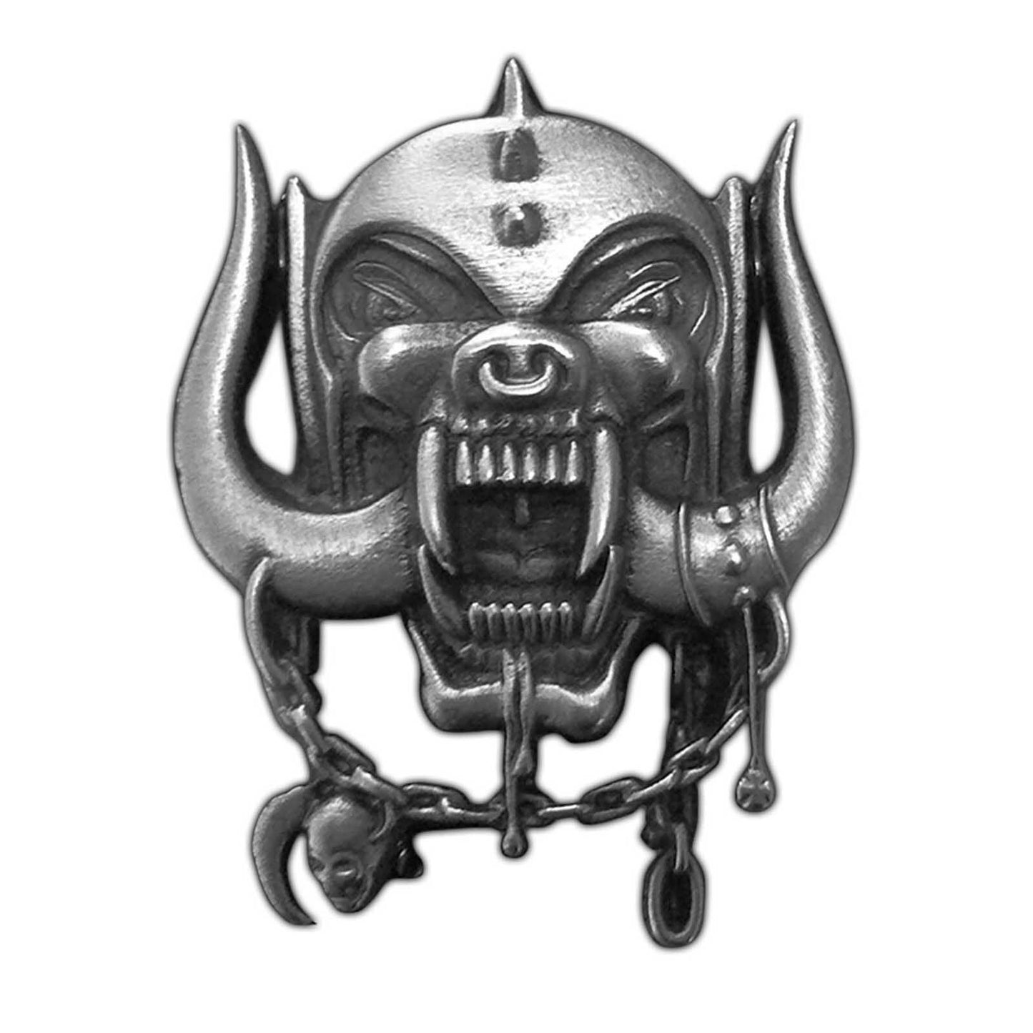 MOTORHEAD Cast Metal Pin Badge - Approx 1 Inch - Motorhead War Pig - Pinback Badge Button Lapel With Butterfly Clutch Attachment
