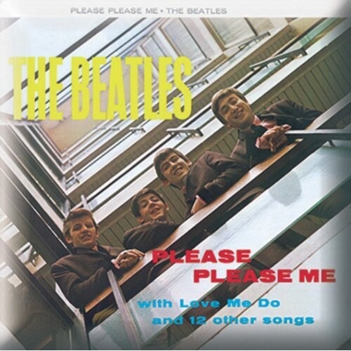 BEATLES Metal Pin Badge - Approx 1 Inch - Beatles Please, Please Me - Pinback Badge Button Lapel With Butterfly Clutch Attachment
