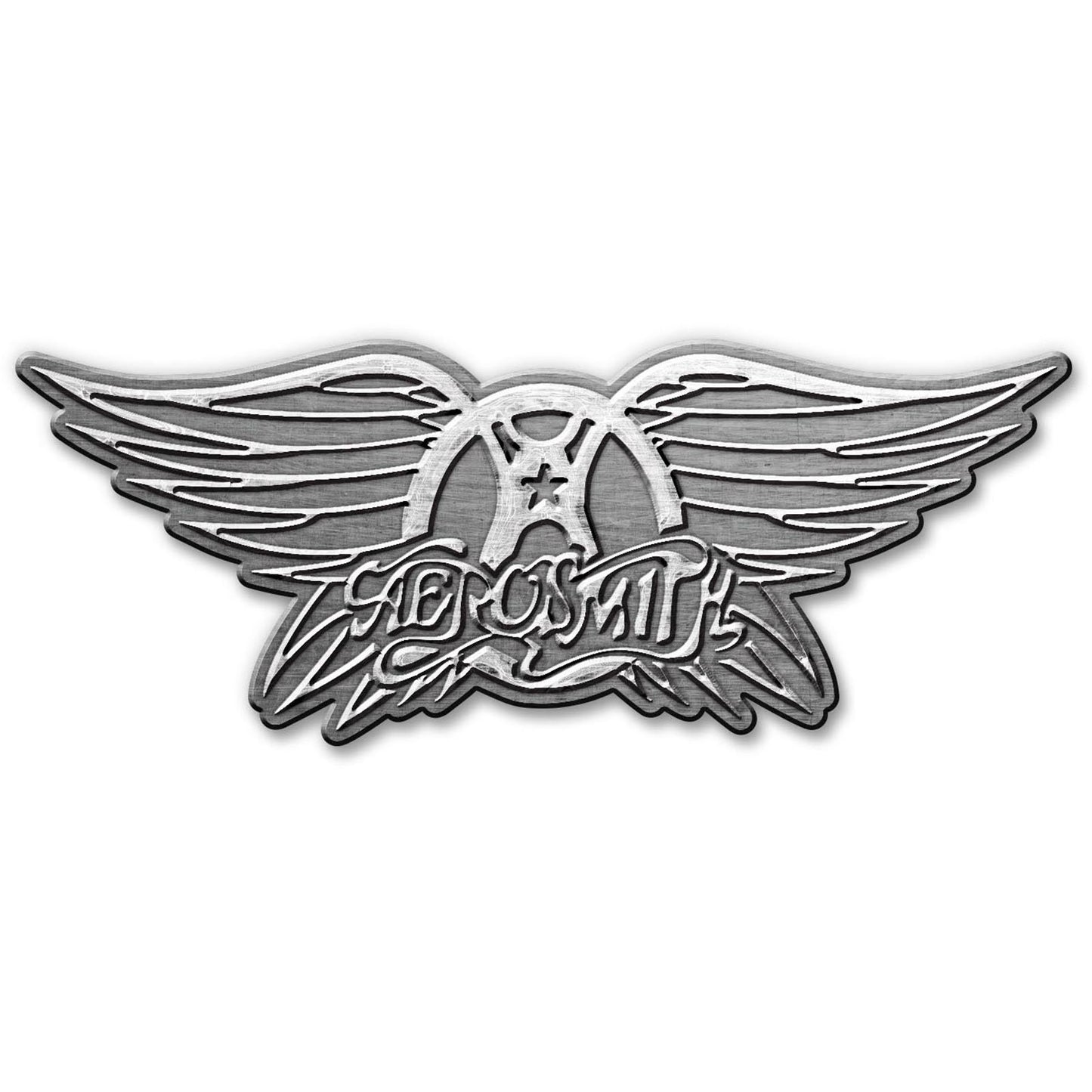 AEROSMITH Cast Metal Pin Badge - Approx 1 Inch - Aerosmith Wings - Pinback Badge Button Lapel With Butterfly Clutch Attachment