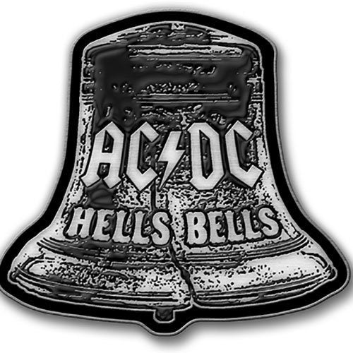 ACDC Cast Metal Pin Badge - Approx 1 Inch - AC/DC Hells Bells - Pinback Badge Button Lapel With Butterfly Clutch Attachment