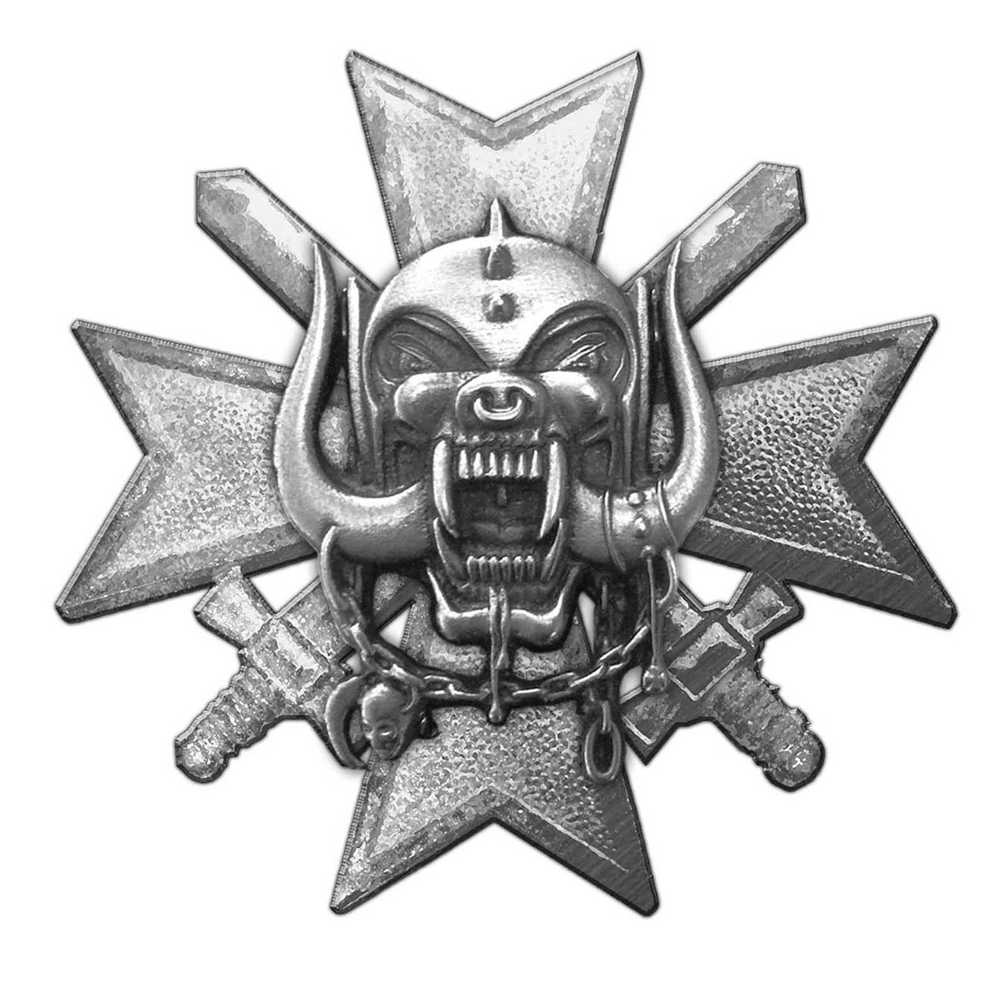 MOTORHEAD Cast Metal Pin Badge - Approx 1 Inch - Motorhead Bad Magic - Pinback Badge Button Lapel With Butterfly Clutch Attachment