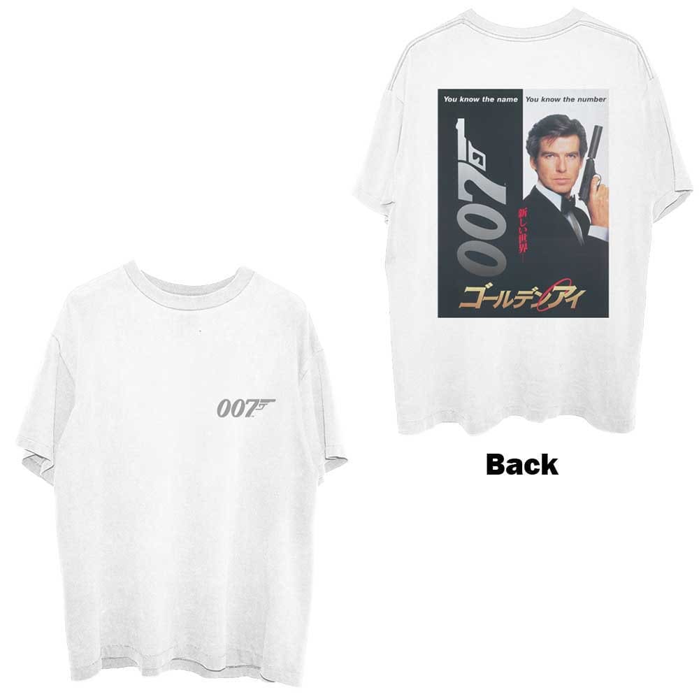 JAMES BOND 007 Goldeneye Japanese Poster T-Shirt Unisex - Made to Order - Front/Back Design T-Shirt Men Women - Pierce Brosnan Classic Movie