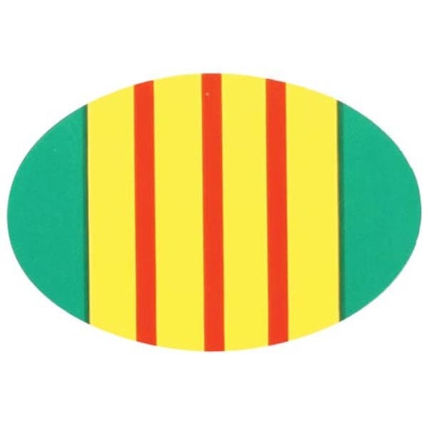 Vietnam Veteran Ribbon Vinyl Decal Sticker - 3x2 Inch Oval - Vietnam War Service Medal Ribbon Clear Decal Car Truck Window Vehicle Military