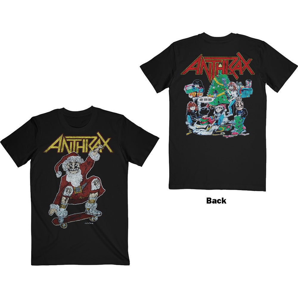 ANTHRAX Vintage Christmas T-Shirt Unisex - Made to Order - Front/Back Design T-Shirt For Men and Women - Music Metal Rock Band Concert Shirt