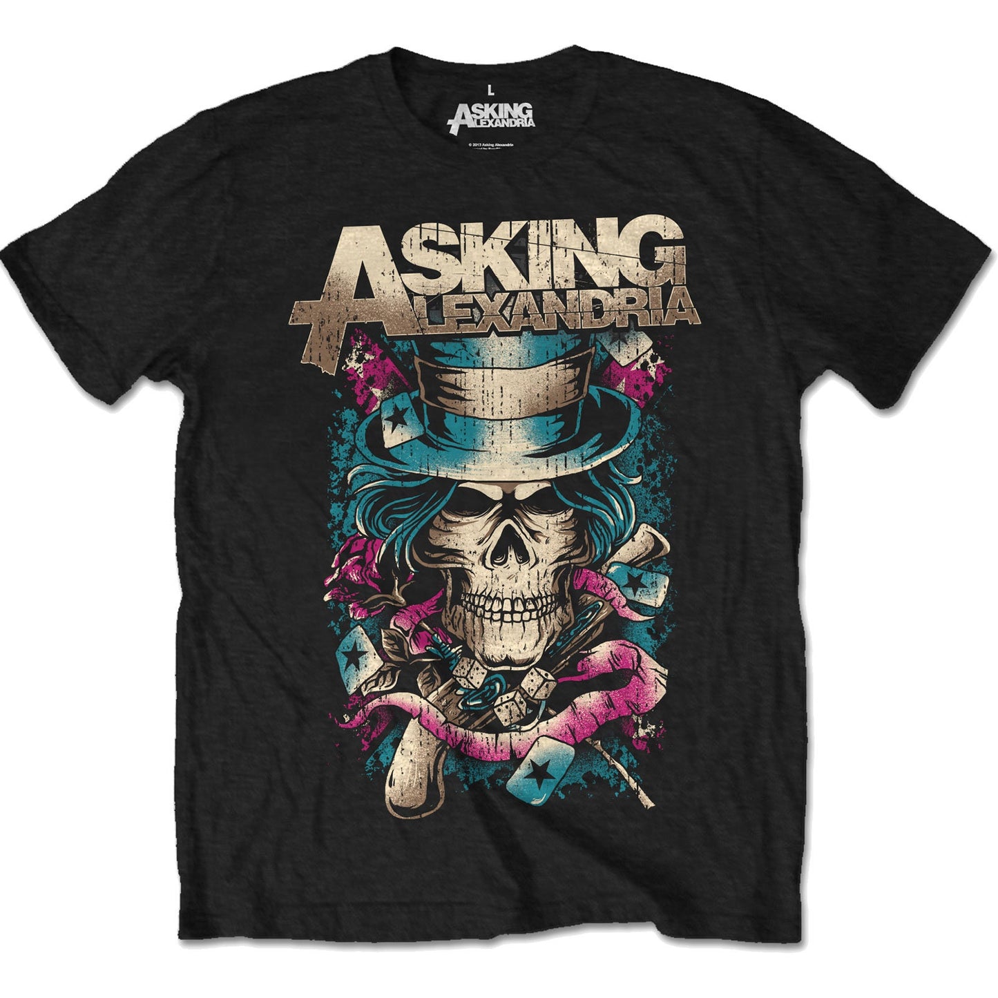 ASKING ALEXANDRIA Hat Skull T-Shirt Unisex - Made to Order - T-Shirt For Men and Women - Music Metal Rock Band Concert Shirt
