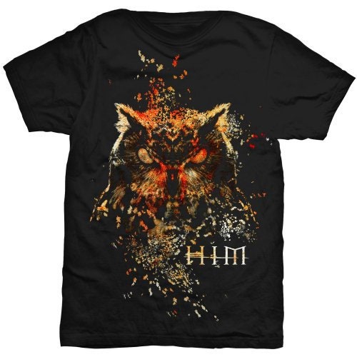 HIM Album Owl Colour T-Shirt Unisex - Made to Order - Gothic T-Shirt For Men and Women - Music Metal Rock Band Concert Shirt
