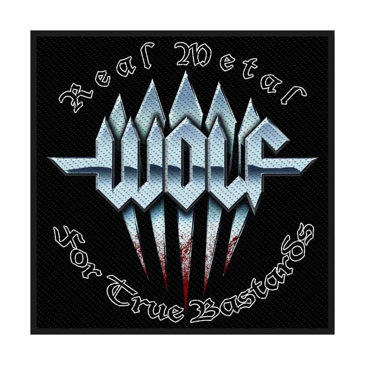 WOLF Patch - 3x4 Inch - Real Metal for True B@stards Metal Band Embroidered Patch Applique Craft Supply - Officially Licensed