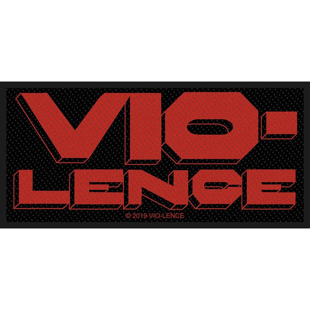 VIO-LENCE  Logo Patch - 4x1.75 Inch - Vio-Lence Thrash Metal Band Embroidered Patch Applique Craft Supply - Officially Licensed