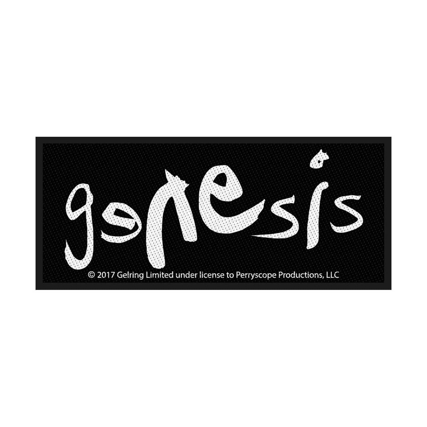GENESIS  Logo Patch - 4x1.75 Inch - English Rock Band Phil Collins Embroidered Patch Applique Craft Supply - Officially Licensed