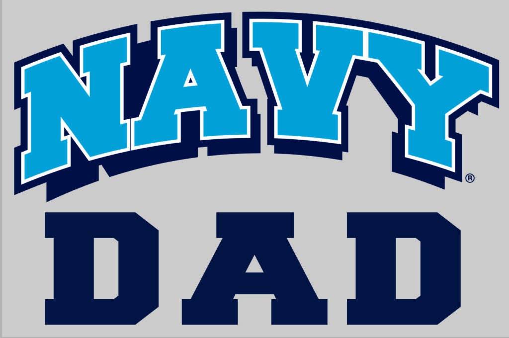 NAVY DAD Vinyl Decal Sticker - 4.25x2.75 Inch - United States Navy USN Proud Dad Clear Decal For Car Truck Window Vehicle Military