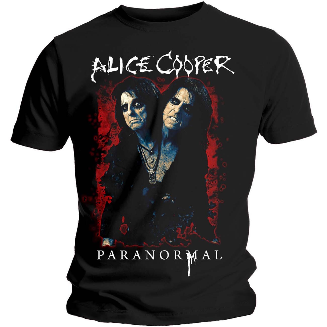 ALICE COOPER Paranormal Splatter T-Shirt Unisex - Made to Order - T-Shirt For Men and Women - Music Rock Band Concert Shirt