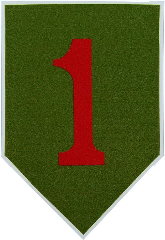 ARMY 1st Infantry Division Combat Service Badge Decal Sticker - United States ARMY Decal For Car Truck Window Vehicle Military Craft Supply