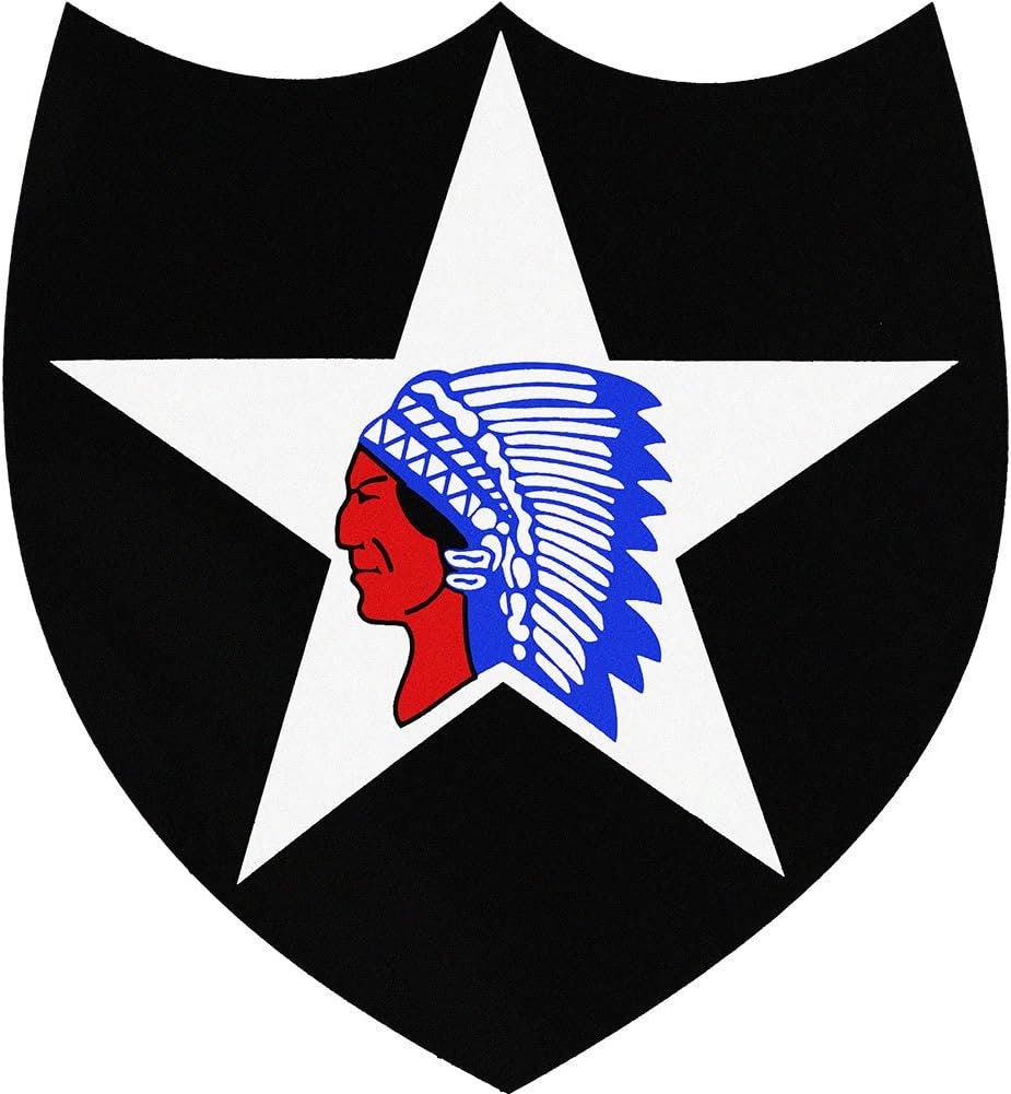 ARMY 2nd Infantry Division Combat Service Badge Decal Sticker - United States ARMY Decal For Car Truck Window Vehicle Military Craft Supply