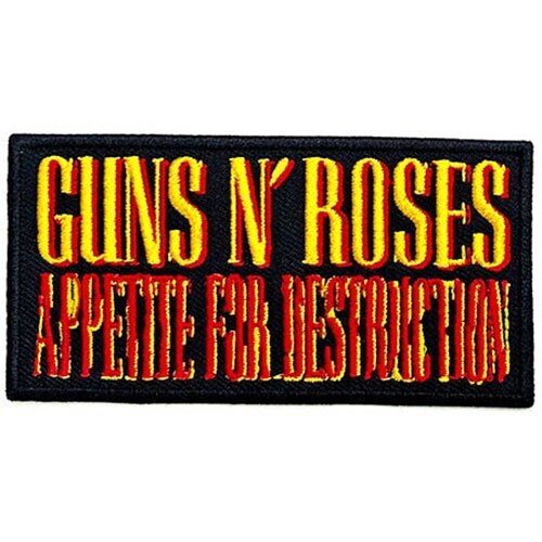 GUNS N' ROSES Appetite For Destruction Patch - 4x2 Inch - Rock Band Embroidered Patch Applique Craft Supply - Officially Licensed