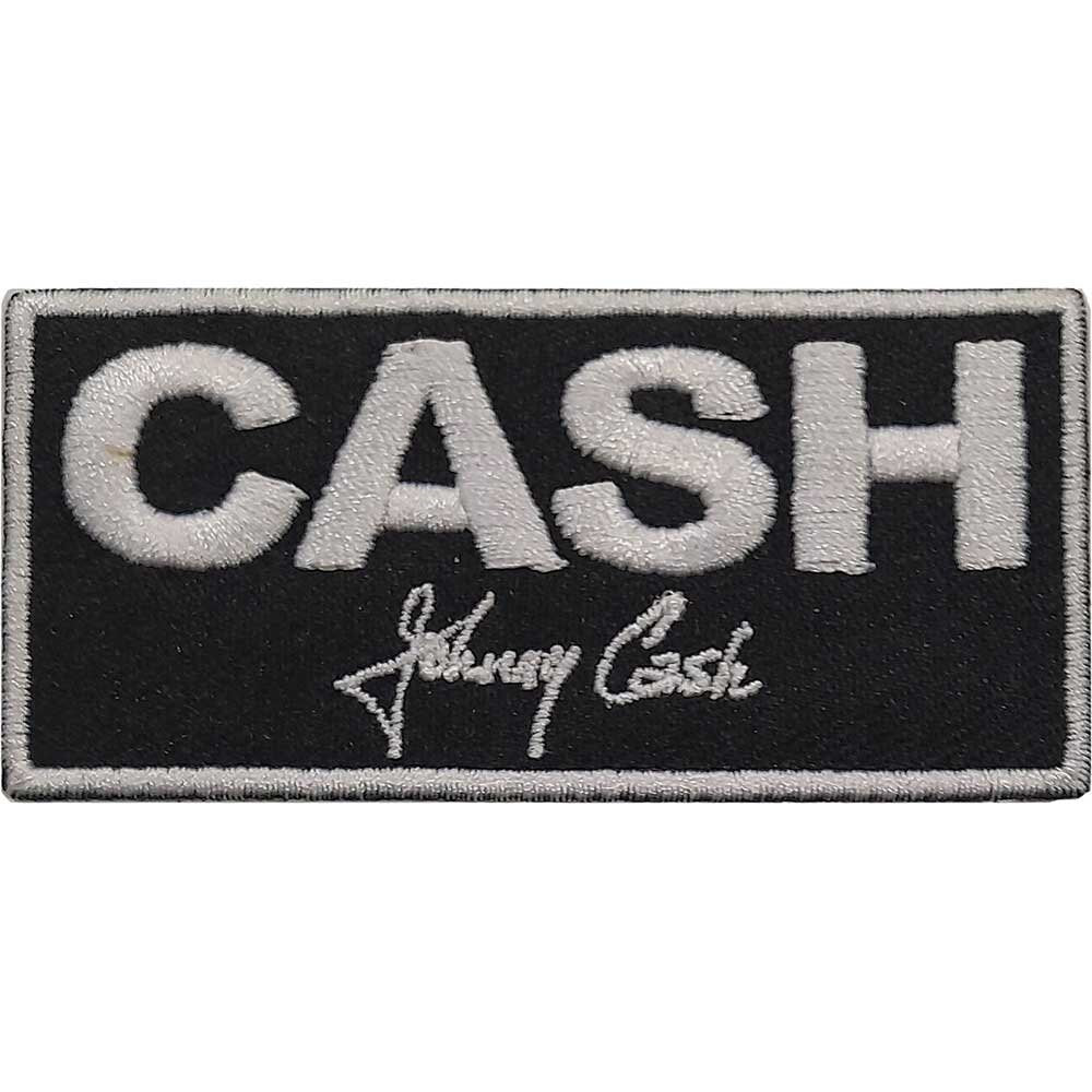JOHNNY CASH Block Design Patch - 3x1.75 Inch - Legendary Country Singer Embroidered Patch Applique Craft Supply - Officially Licensed