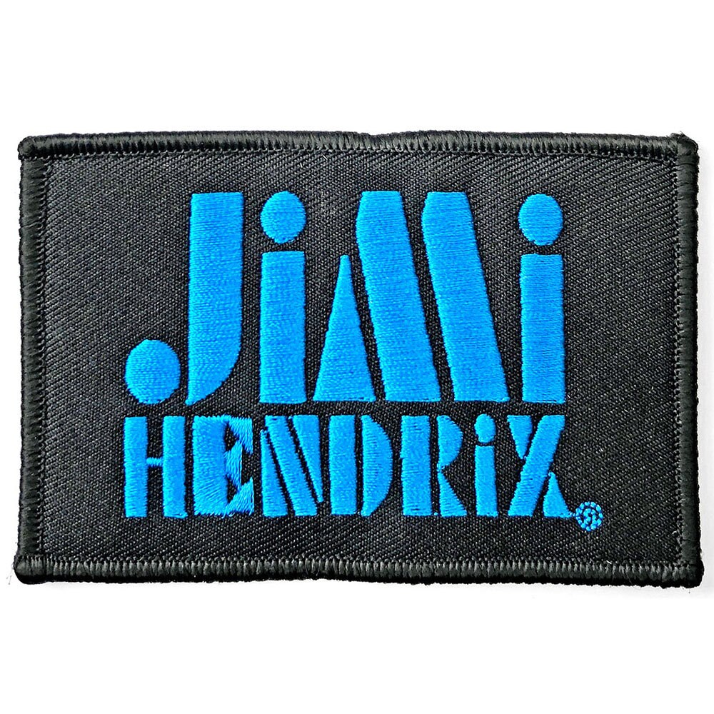 JIMI HENDRIX Stencil Logo Patch - 4x2.5 Inch - Legendary Electric Guitarist Embroidered Patch Applique Craft Supply - Officially Licensed