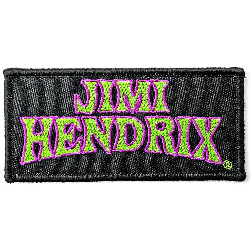 JIMI HENDRIX Arched Logo Patch - 3x4 Inch - Legendary Electric Guitarist Embroidered Patch Applique Craft Supply - Officially Licensed