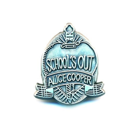 ALICE COOPER Cast Metal Pin Badge - Approx 1 Inch - Alice Cooper School's Out - Pinback Badge Button Lapel With Butterfly Clutch Attachment