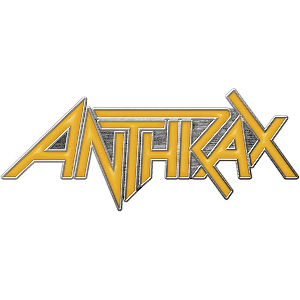 ANTHRAX Enamel Metal Pin Badge - Approx 1 Inch - Anthrax Yellow Logo - Pinback Badge Button Lapel With Butterfly Clutch Attachment