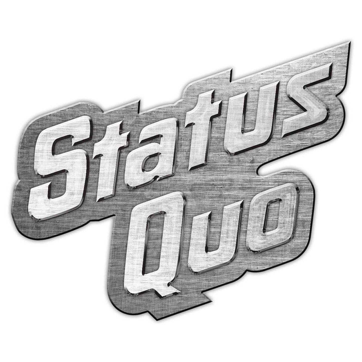 STATUS QUO Cast Metal Pin Badge - Approx 1 Inch - Status Quo Logo - Pinback Badge Button Lapel With Butterfly Clutch Attachment