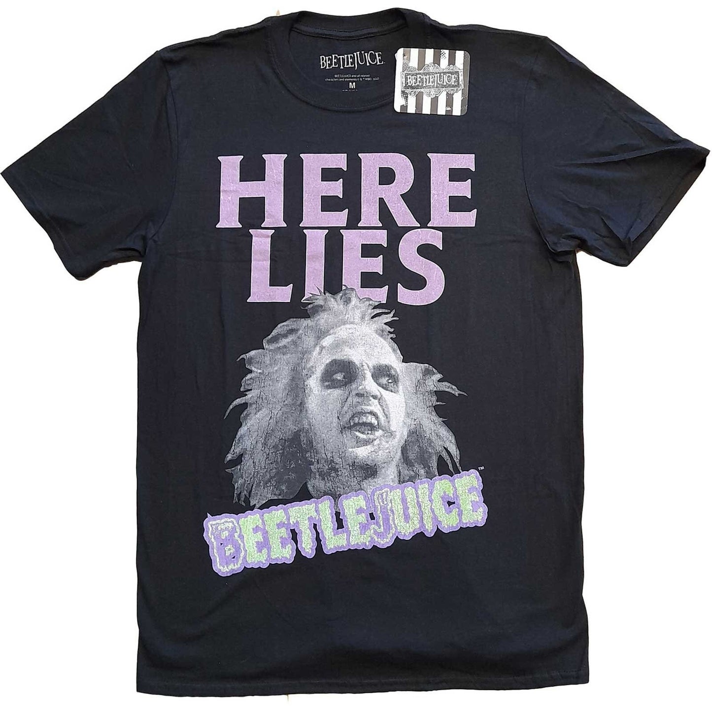 BEETLEJUICE Here Lies T-Shirt Unisex - Made to Order - T-Shirt For Men and Women - Michael Keaton Tim Burton Movie