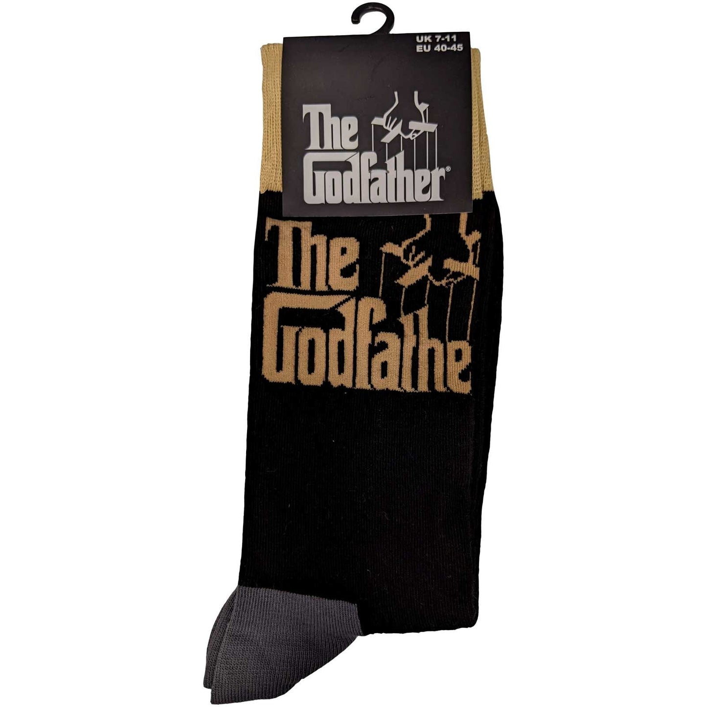 THE GODFATHER Socks - Movie Gold Pattern Unisex Ankle Socks - Men's Adult 8-12 - Officially Licensed Craft Costume Supply