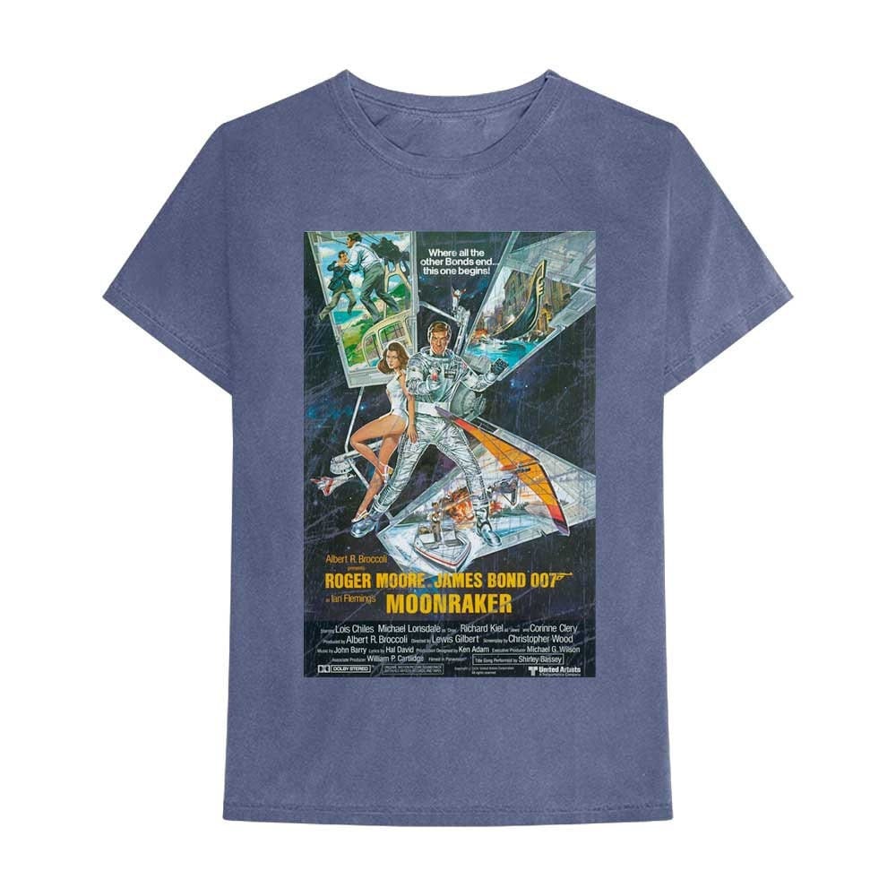 JAMES BOND 007 Moonraker Poster T-Shirt Unisex - Made to Order - T-Shirt For Men and Women - Roger Moore Classic Movie