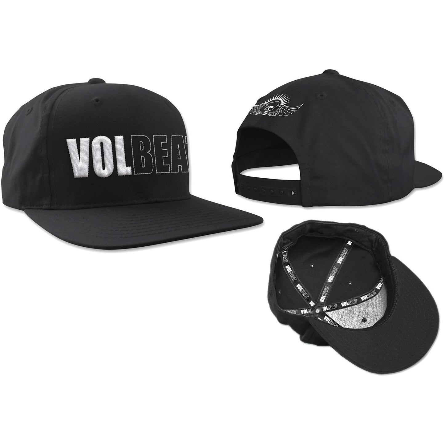 VOLBEAT Unisex Cap Hat - Made to Order - Black Volbeat Logo Adjustable Snapback Baseball Cap - Officially Licensed!