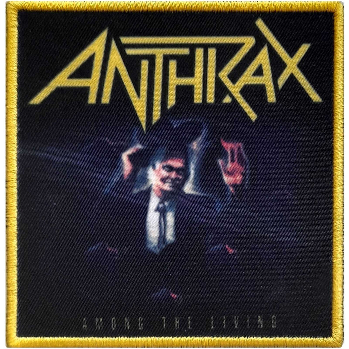 ANTHRAX Among The Living Patch - 4x1 Inch - Anthrax Rock Band Embroidered Patch Applique Craft Supply - Officially Licensed
