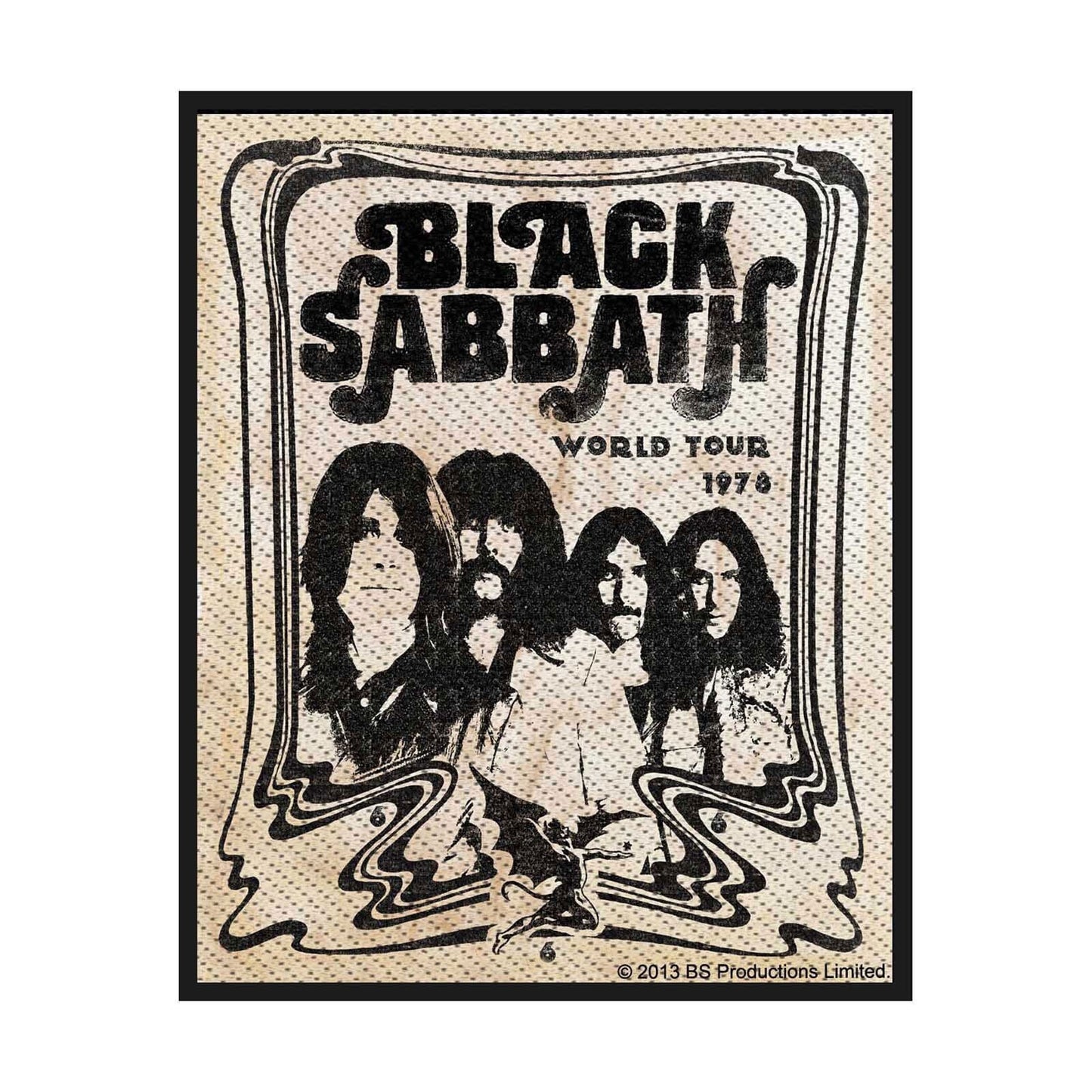 BLACK SABBATH World Tour 1978 Patch - 3x4 Inch - Black Sabbath Embroidered Patch Applique Craft Supply - Officially Licensed