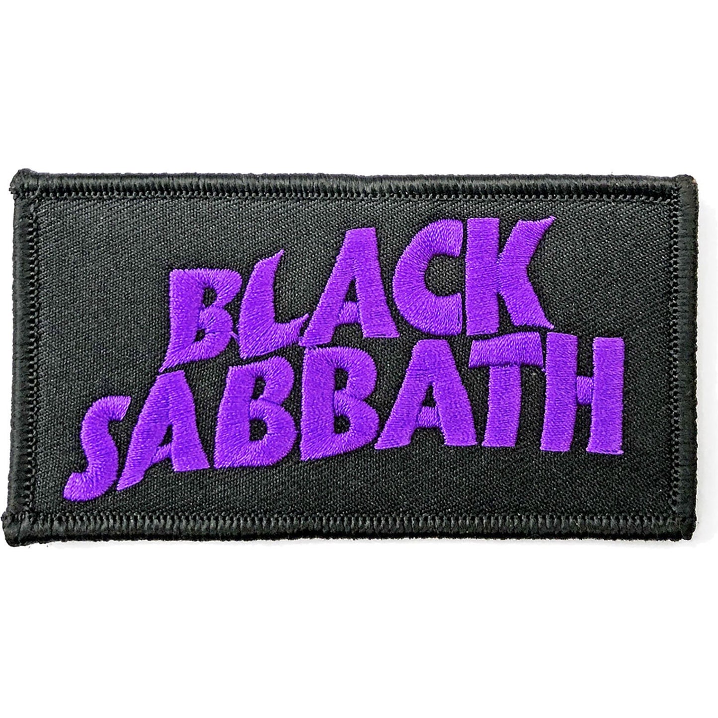 BLACK SABBATH Wavy Logo Rectangle Patch - 3.8x2.5 Inch - Black Sabbath Embroidered Patch Applique Craft Supply - Officially Licensed