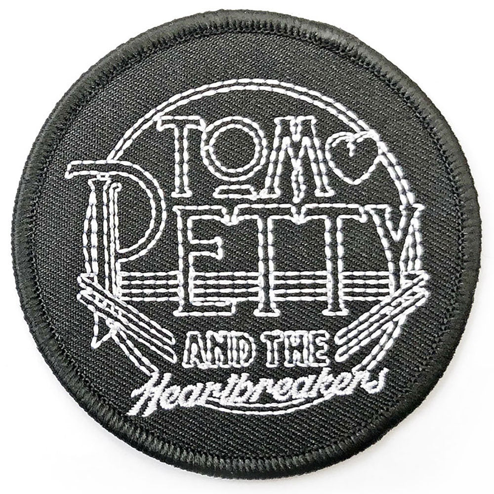 TOM PETTY Patch - Approx 3 Inch - Tom Petty The Heartbreakers Circle Logo Embroidered Patch Applique Craft Supply - Officially Licensed