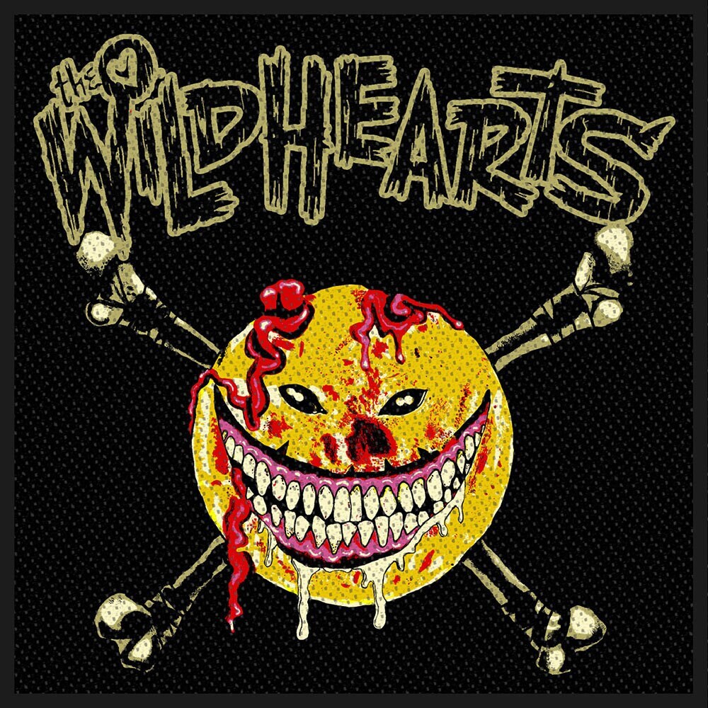 THE WILDHEARTS Smile Face Patch - 4x4 Inch - Wildhearts Rock Band Embroidered Patch Applique Craft Supply - Officially Licensed