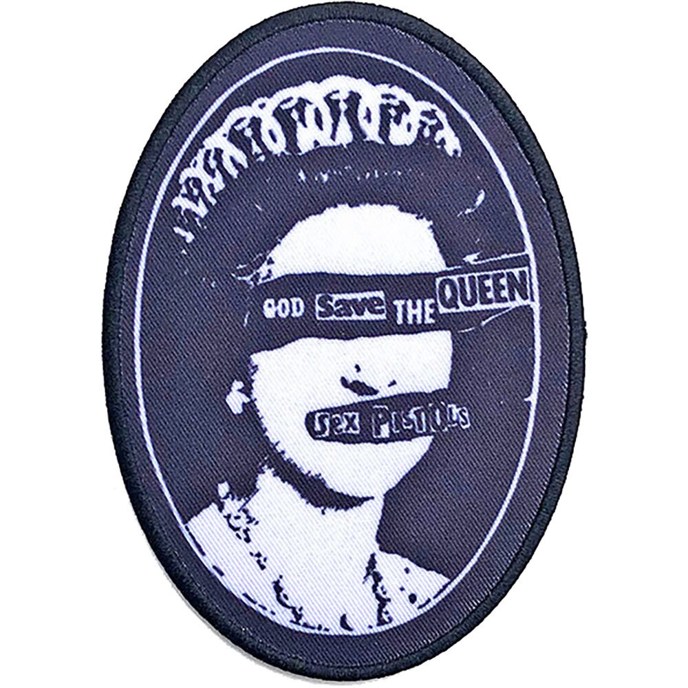 SEX PISTOLS Queen Patch - 4.25x3 Inch - Sex Pistols God Save The Queen Embroidered Patch Applique Craft Supply - Officially Licensed