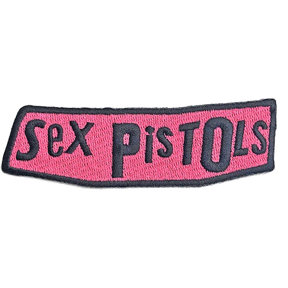 THE SEX PISTOLS  Logo Patch - 4x1 Inch - Sex Pistols Band Logo Embroidered Patch Applique Craft Supply - Officially Licensed