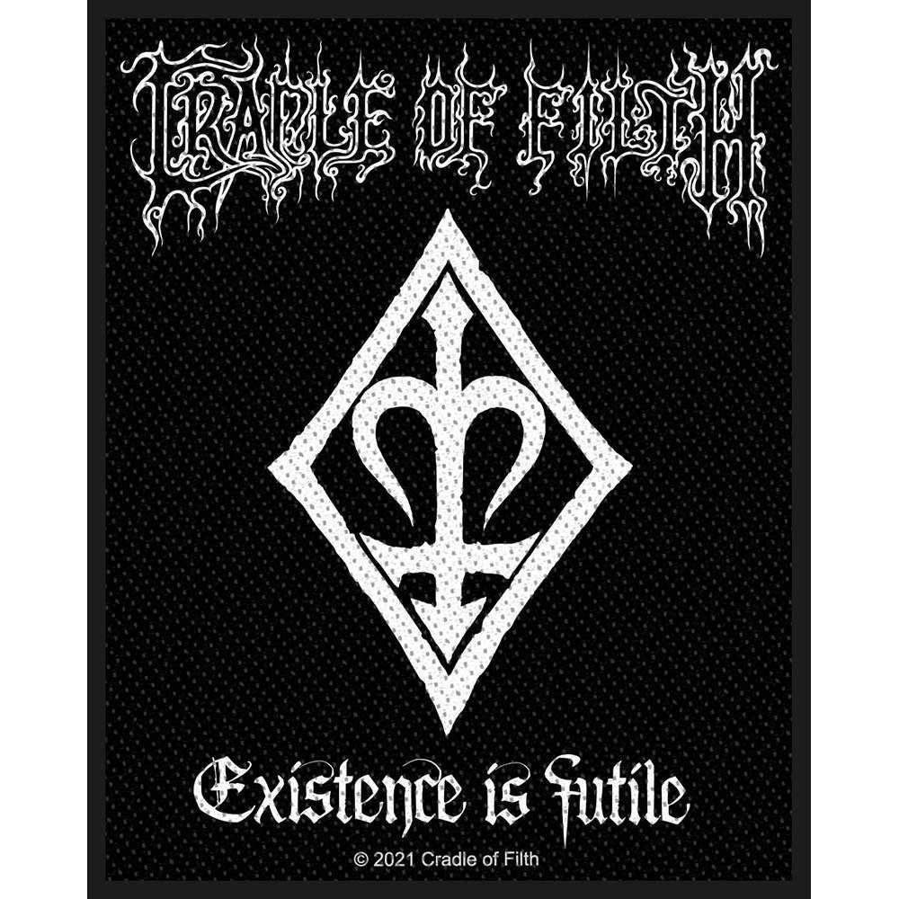 CRADLE OF FILTH Existance Is Futile Patch - 4x3 Inch - Embroidered Patch Applique Craft Supply - Officially Licensed