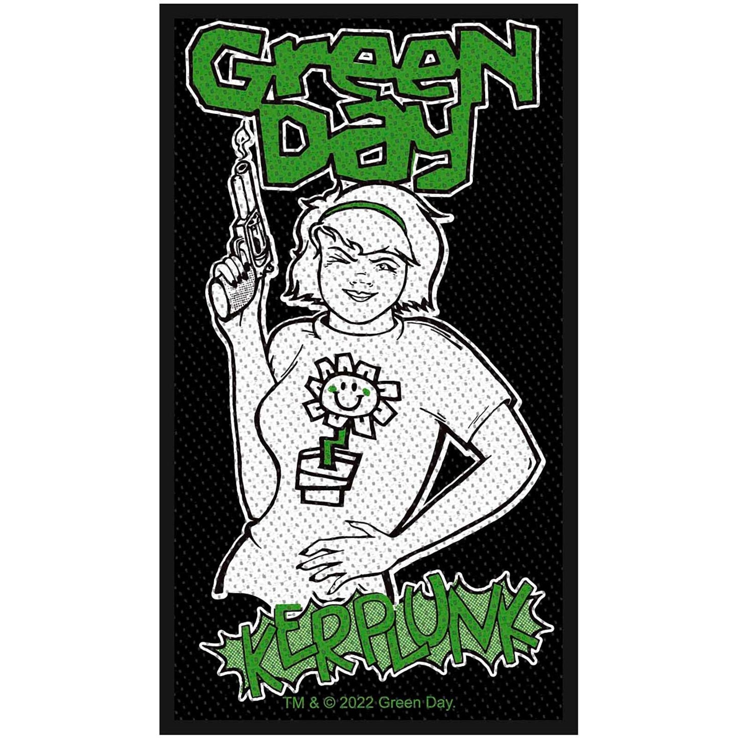 GREEN DAY Kerplunk Patch - 4x2.5 Inch - Green Day Embroidered Patch Applique Craft Supply - Officially Licensed