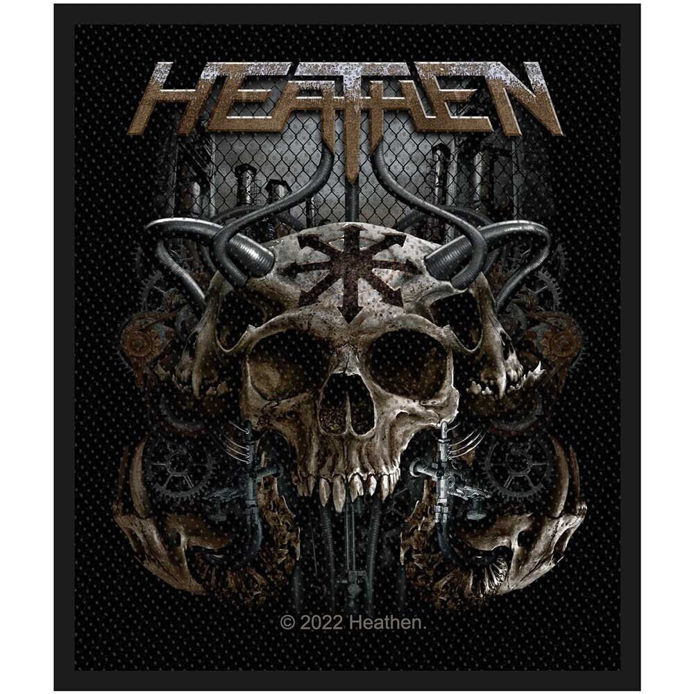 HEATHEN Chaos Of Evolution Patch - 4x3 Inch - Album Thrash Metal Band Embroidered Patch Applique Craft Supply - Officially Licensed