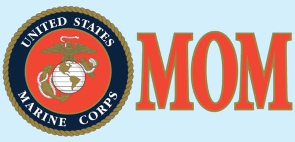 U.S. Marine Corps MOM Vinyl Decal Sticker - 3x6.25 Inch - United States Marines Proud Mom Clear Decal For Car Truck Window Vehicle Military