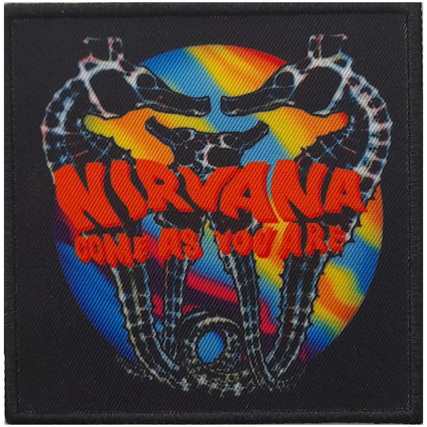 NIRVANA Patch - 3.5 Inch - Nirvana Come As You Are Seahorse Rock Band Logo Embroidered Patch Applique Craft Supply - Officially Licensed