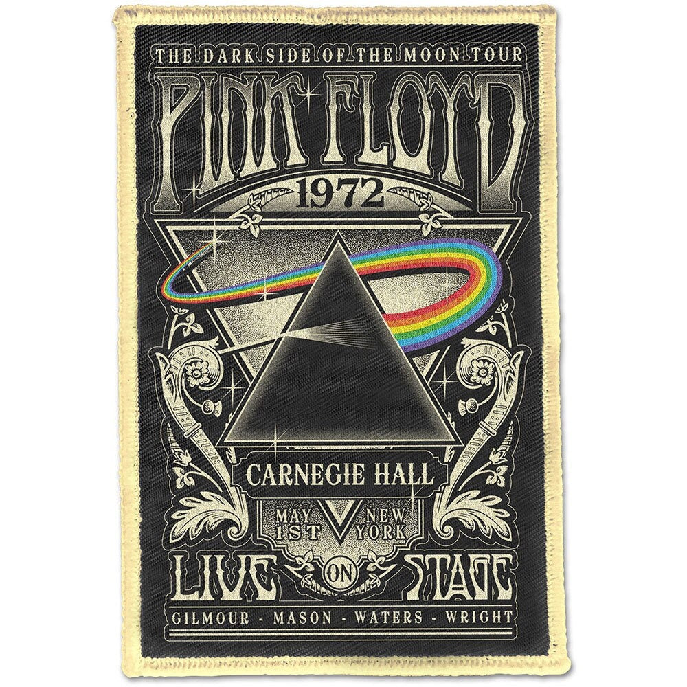 PINK FLOYD Patch - 2.6x4 Inch - Pink Floyd Carnegie Hall Tour 1972 Rock Band Embroidered Patch Applique Craft Supply - Officially Licensed