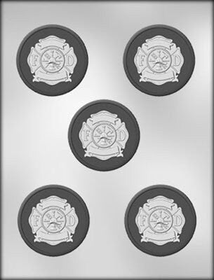 Fire Department Circle Badge Chocolate Candy Mold -- Firefighter First Responder EMT Fire Truck Fire Dept